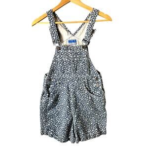 Vtg Breaker Jeans Overalls Womens Ditsy Floral Dungarees Denim Jumpsuit Cottage